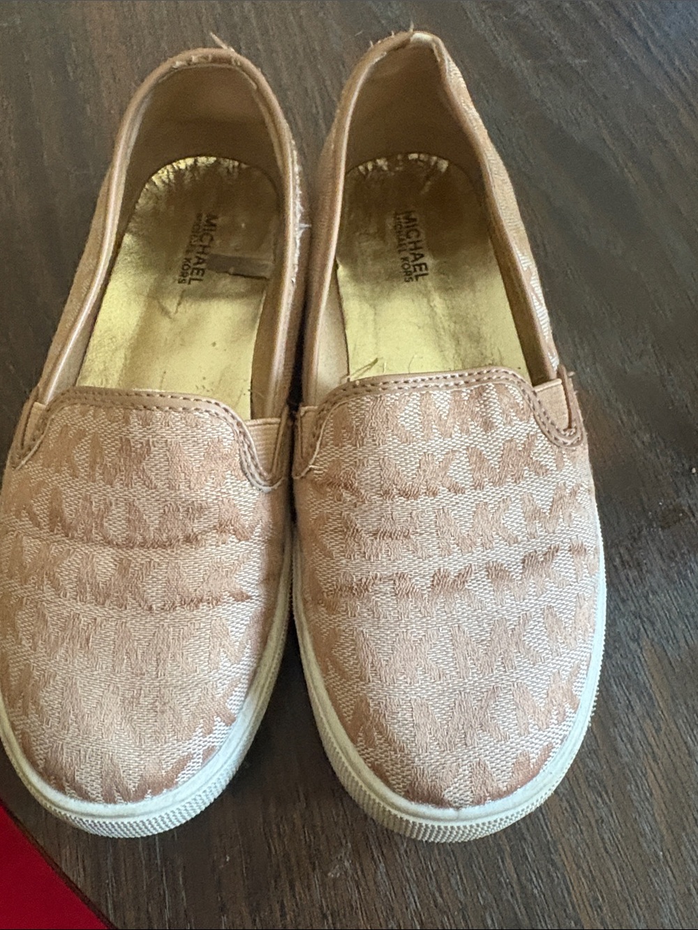 Michael Kors Blush Monogram Slip-On Sneakers
